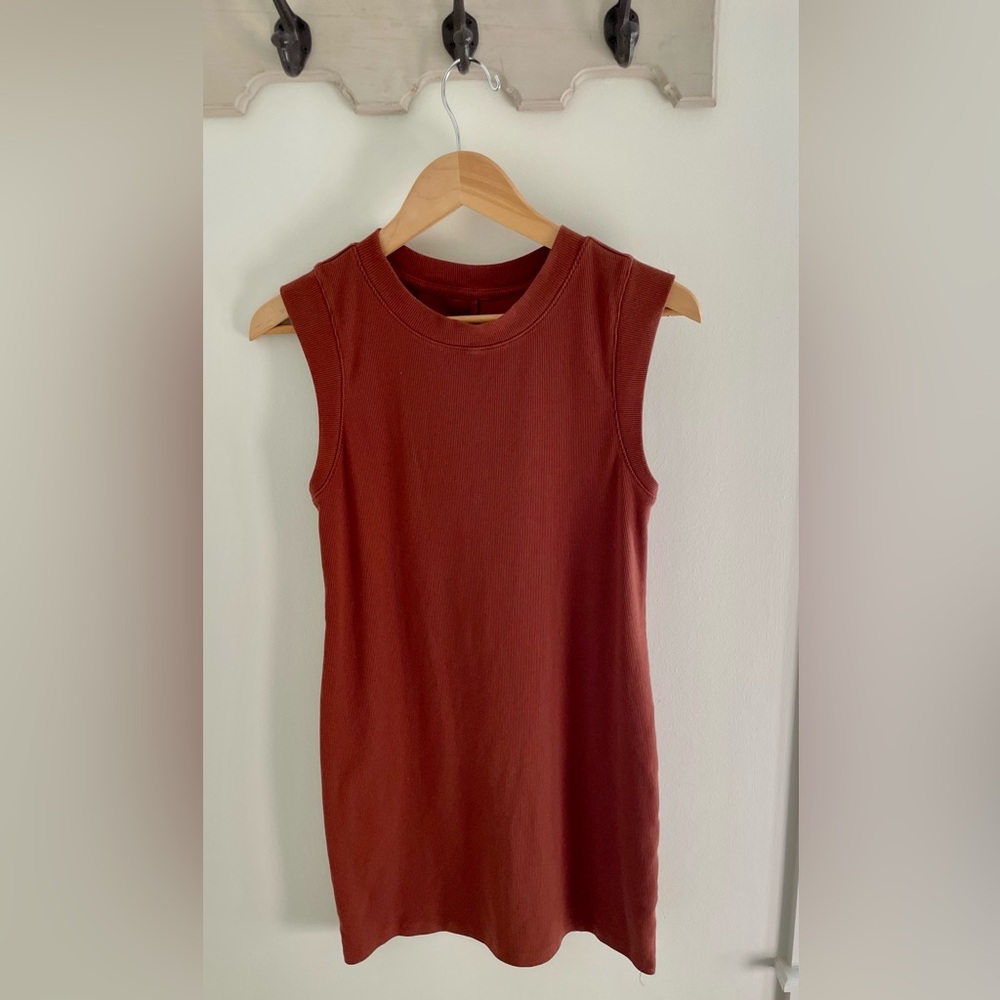 a new day sleeveless terracotta dress